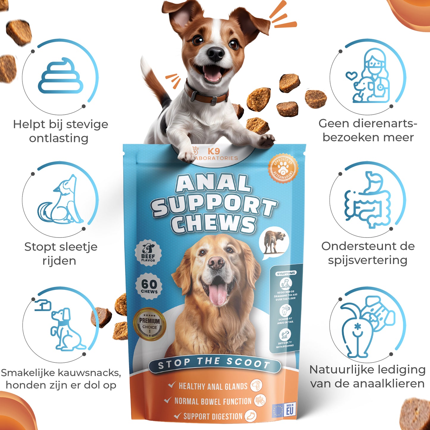 Anal support chews