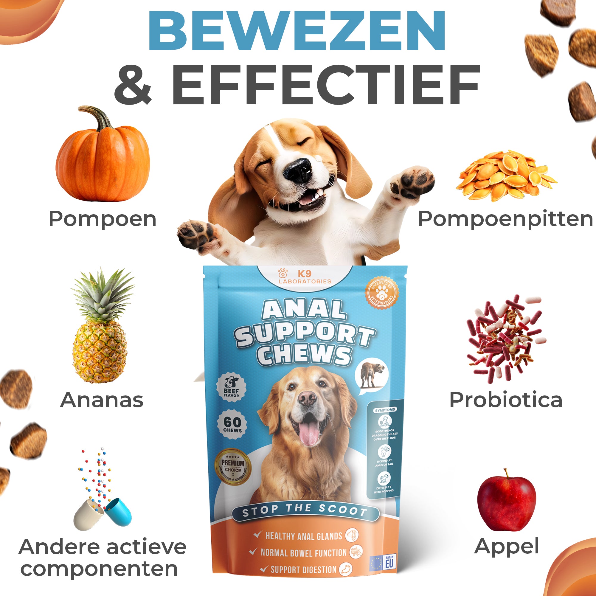 Anal support chews